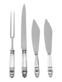 A Danish Silver Flatware Service