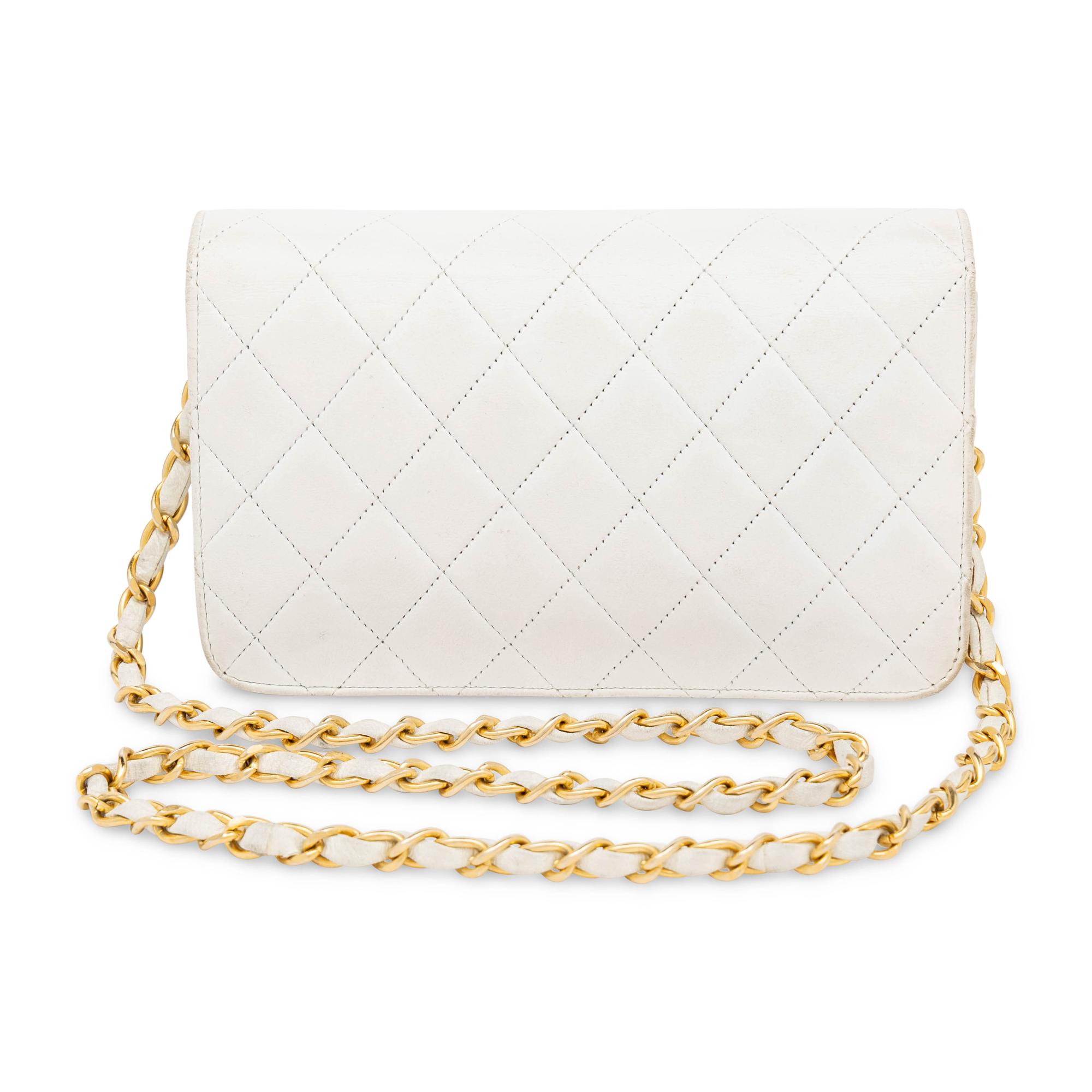 Chanel, Flap Bag in Quilted White Leather