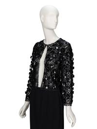 Oscar de la Renta, Black Embellished Jacket