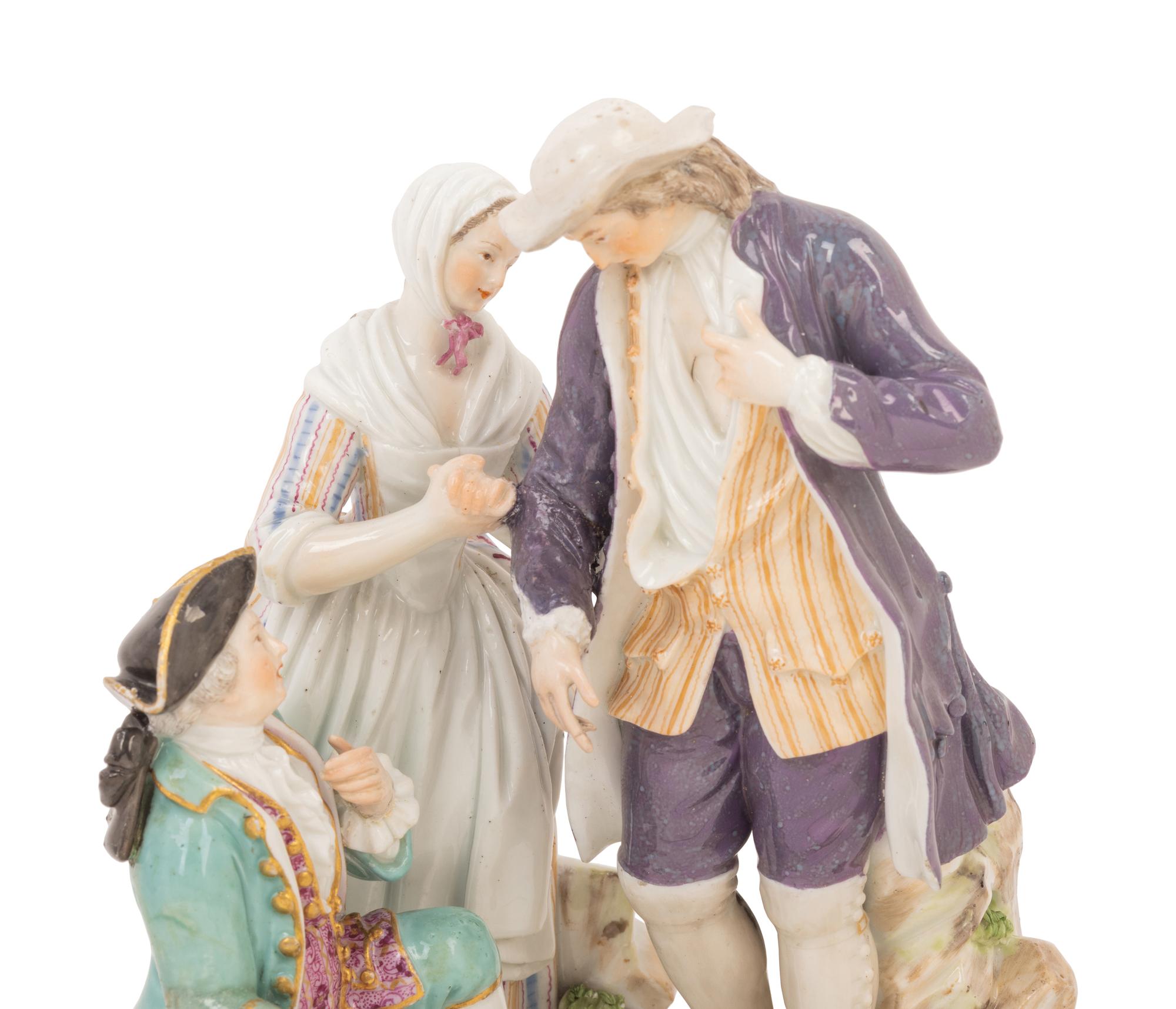 A Meissen Porcelain Figural Group of Laurette