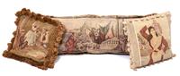 Three Miscellaneous Pillows Largest, 45 x 15 inches. — 20TH CENTURY