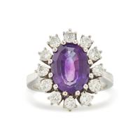 AMETHYST AND DIAMOND RING