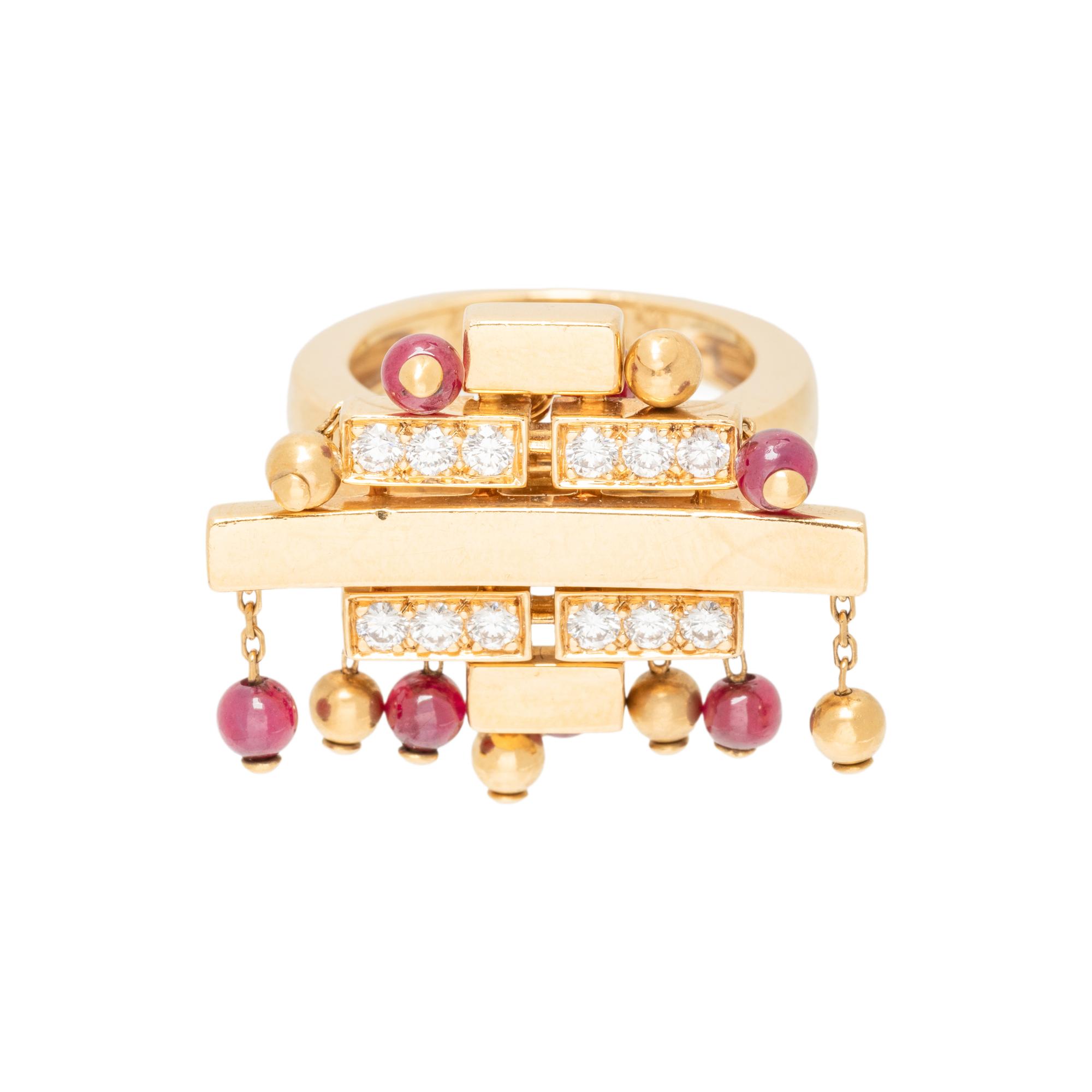 CARTIER, RUBY AND DIAMOND 'LE BAISER DU DRAGON' RING