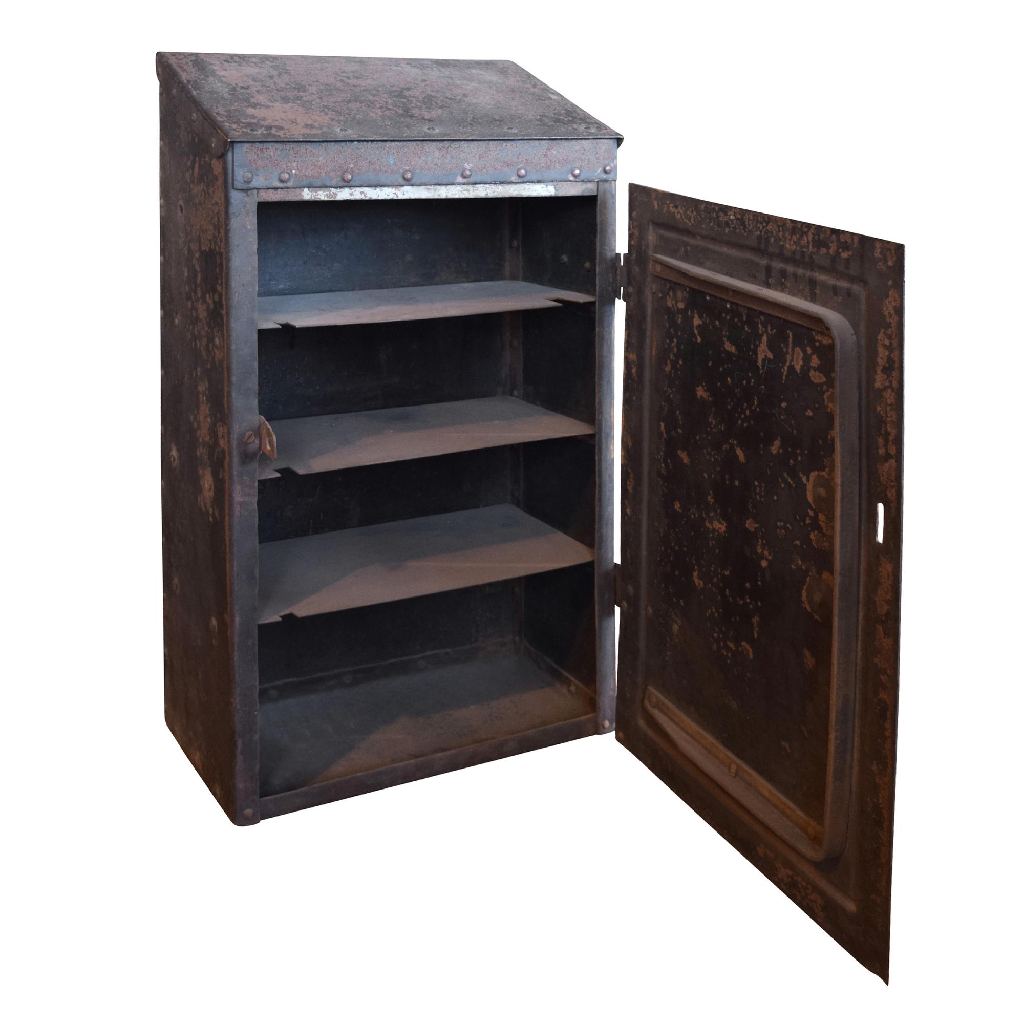 A Metal Industrial Cabinet 20.5" W x 11" D x 36" H — United States, 20th Century