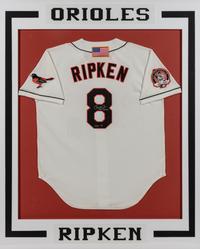 A Cal Ripken Jr. Baltimore Orioles Signed Autograph Jersey (1981-2001 Patch) Display (Ironclad Hologram),