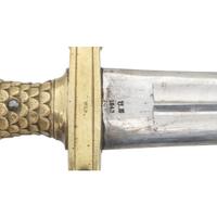 Ames Model 1832 Heavy Artillery Saber & Scabbard With Buff Belt Dated 1843