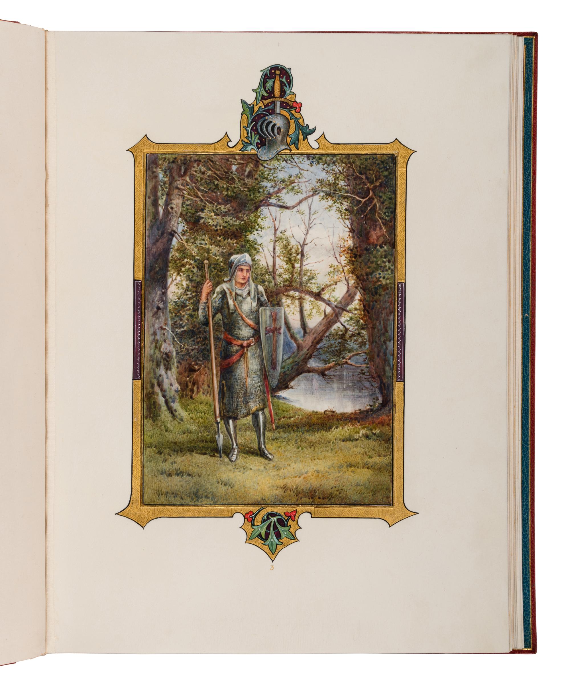 SANGORSKI, Alberto, calligrapher and illuminator. -- KEATS, John (1795-1821). "La Belle Dame sans Merci" -- "Ode on a Grecian Urn" -- "Ode to Psyche." London, 1928.