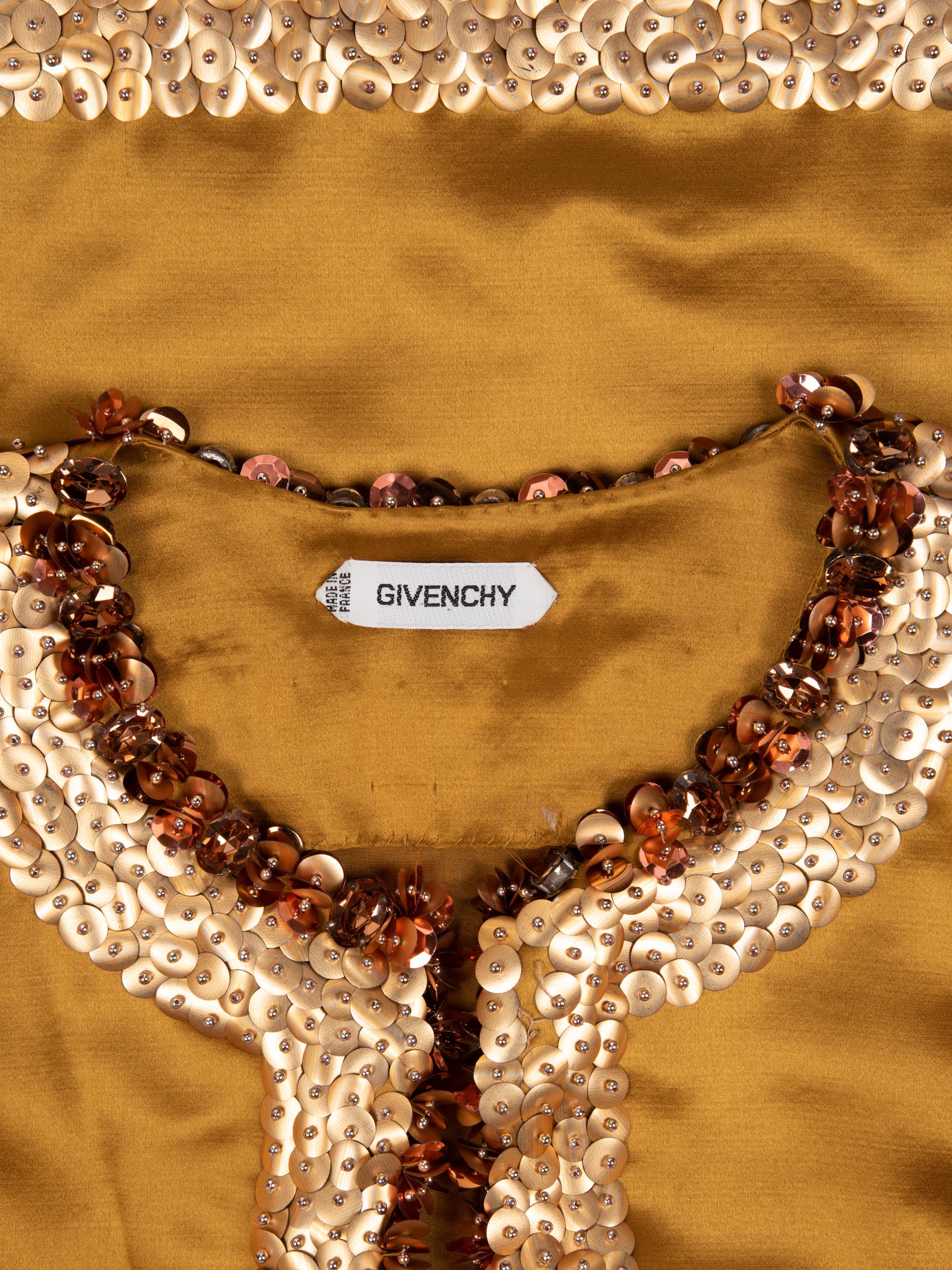 Givenchy Haute Couture Embellished Satin Top, 1980-90s