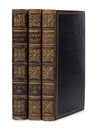 [FORE-EDGE PAINTINGS]. COWPER, William (1731-1800). Poems . London: T. Bensley for J. Johnson, 1808. 2 volumes. -- Poems... Containing his Posthumous Poetry, and a Sketch of His Life. By his Kinsman, John Johnson . London: F.C. and J. Rivington et al, 1815.