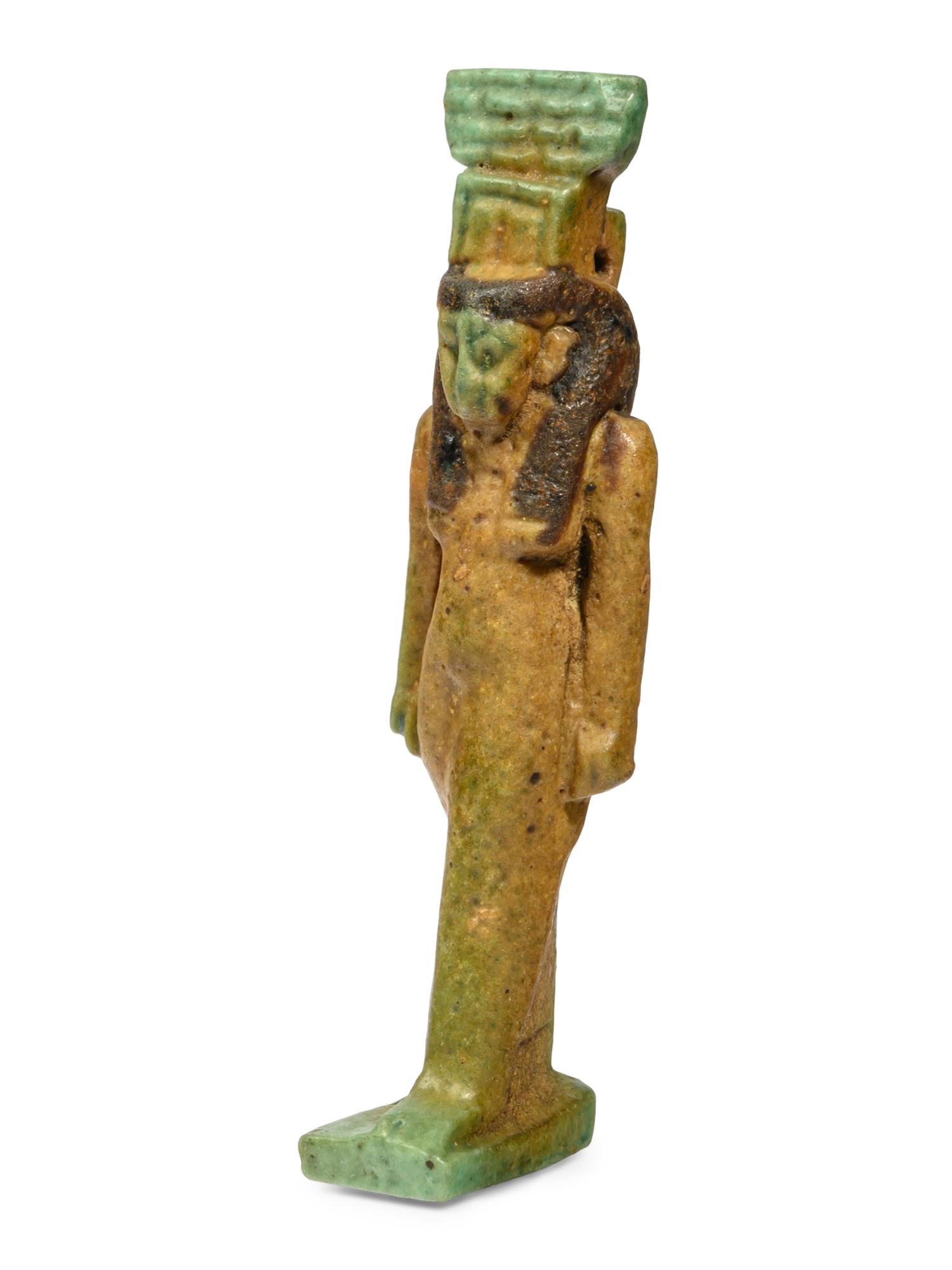An Egyptian Two-Tone Faience Nephthys