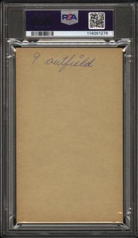 A 1939-46 Salutations Exhibit Ted Williams Number 9 Not Showing Signed Autograph Baseball Card (PSA 10 Auto)