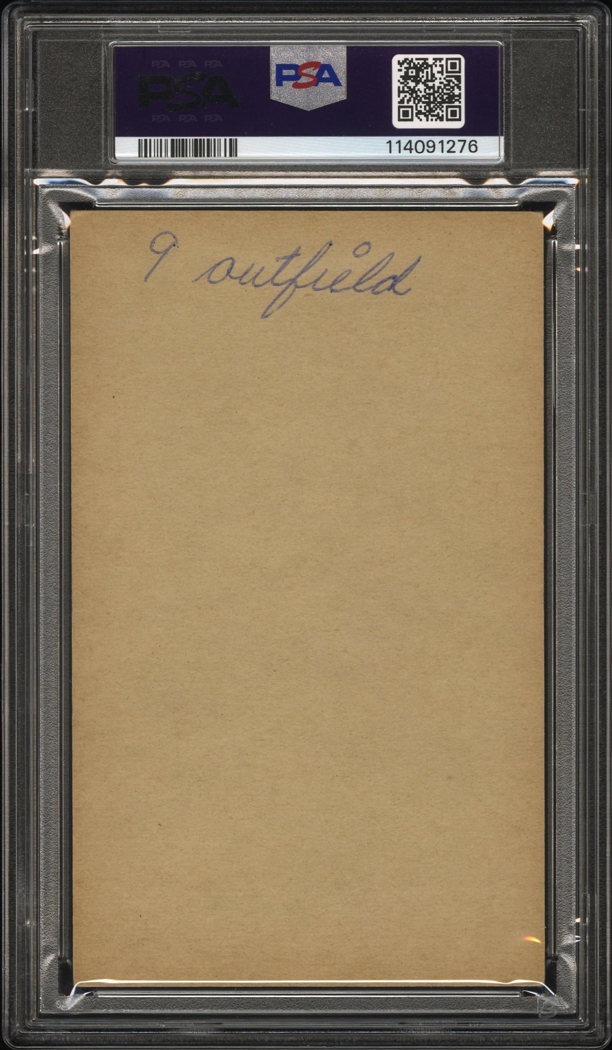 A 1939-46 Salutations Exhibit Ted Williams Number 9 Not Showing Signed Autograph Baseball Card (PSA 10 Auto)