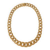 GEORGES L'ENFANT FOR VAN CLEEF & ARPELS, YELLOW GOLD TEXTURED CHAIN NECKLACE