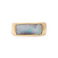 Opal Doublet and Yellow Gold Ring