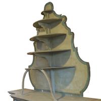 A Painted Six Tier Display Shelf for Lisotti Distilling 115" W x 36" D x 129.5" — Italy, Circa 1920