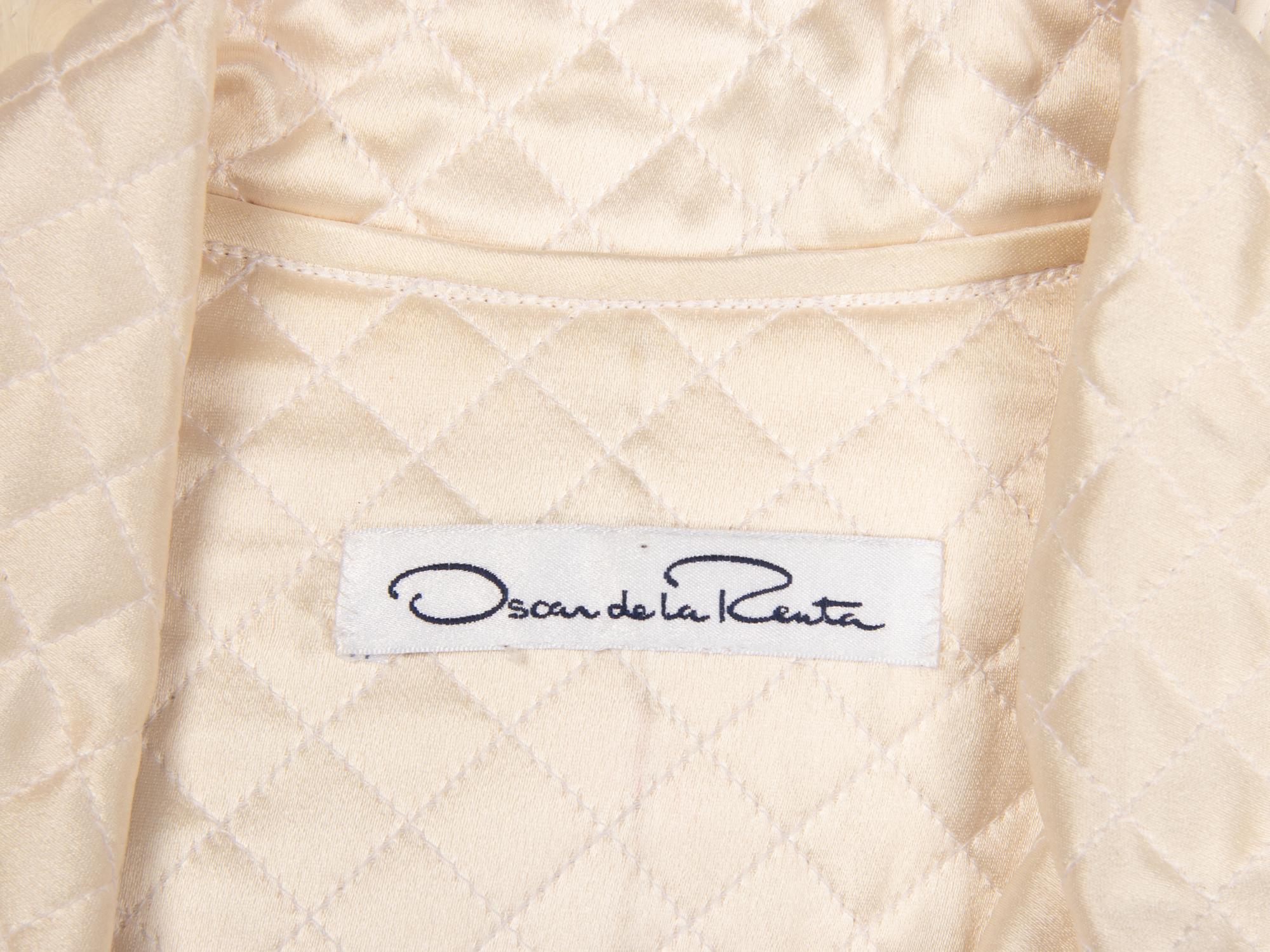 Oscar de la Renta, Quilted Fur & Satin Jacket