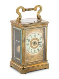 A Continental Brass Carriage Clock