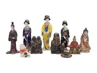 10 Japanese Pottery and Porcelain Figures