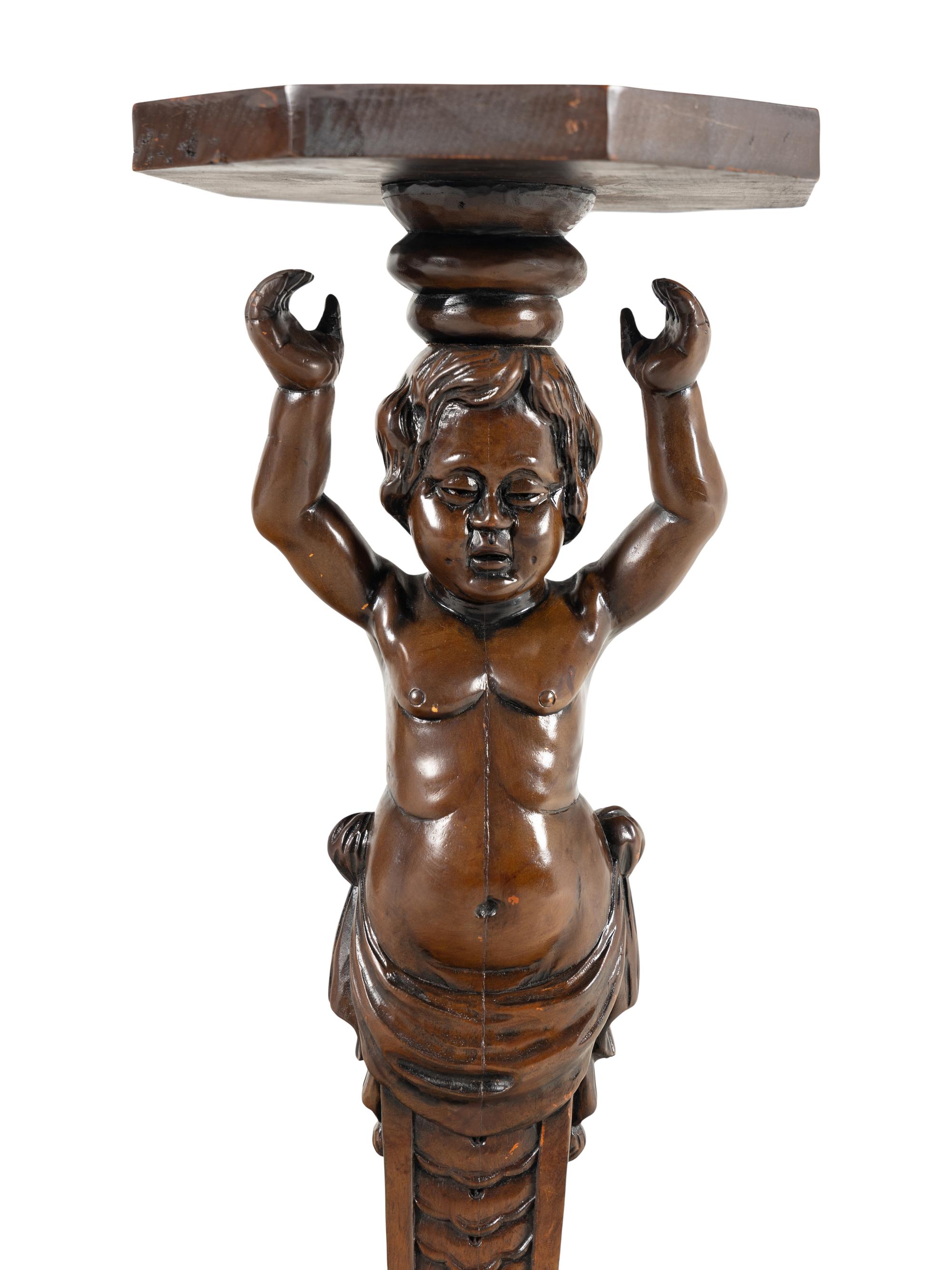 A Venetian Style Carved Figural Table