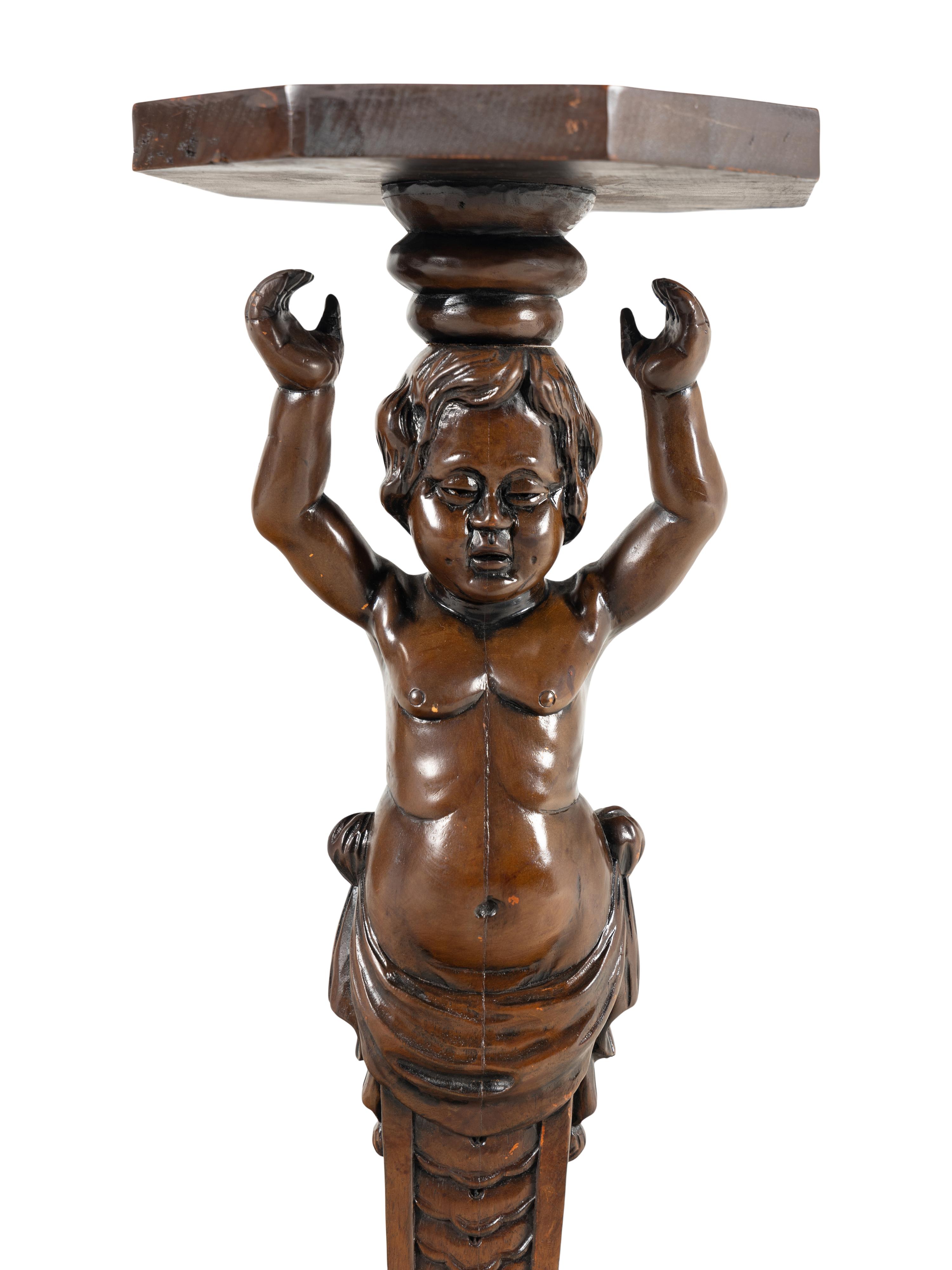 A Venetian Style Carved Figural Table