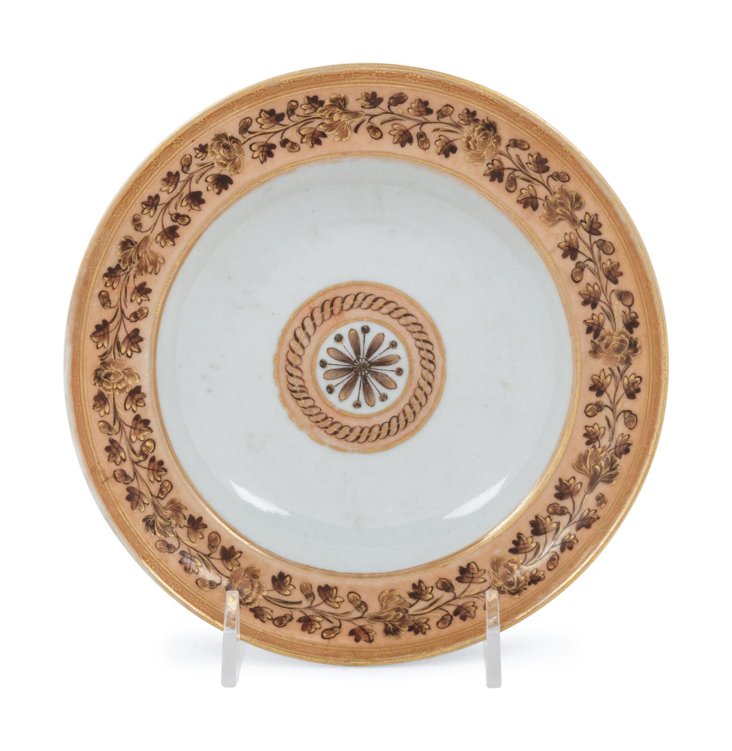A Painted and Parcel Gilt Porcelain Dish — LATE 19TH / EARLY 20TH CENTURY