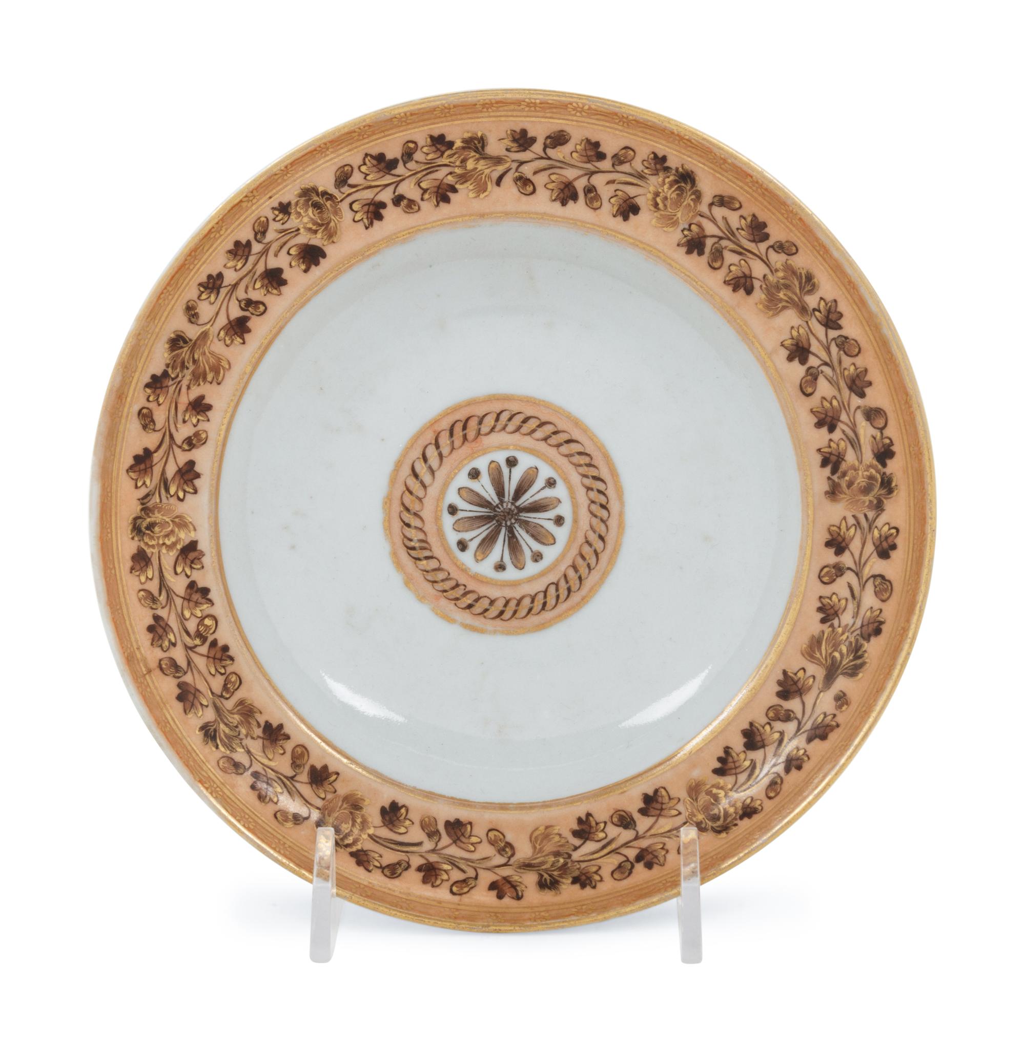 A Painted and Parcel Gilt Porcelain Dish — LATE 19TH / EARLY 20TH CENTURY