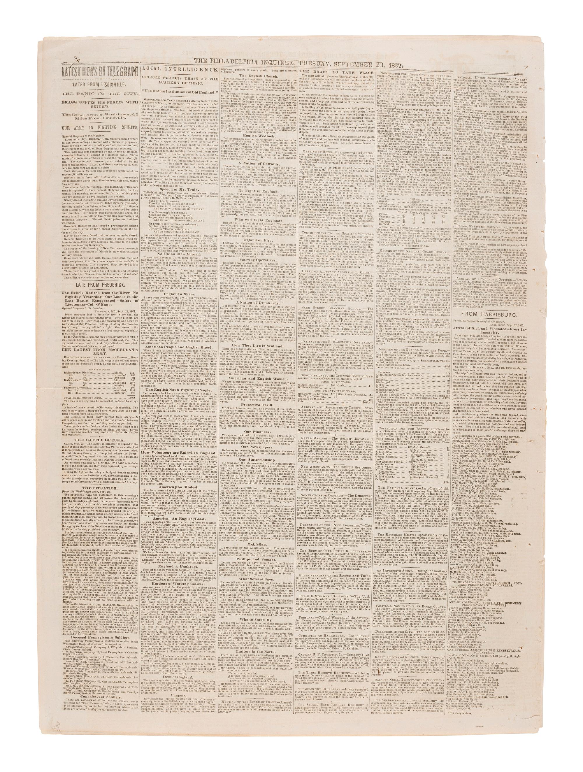 [AFRICAN AMERICANA]. Print ephemera related to enslavement and racism, comprising: