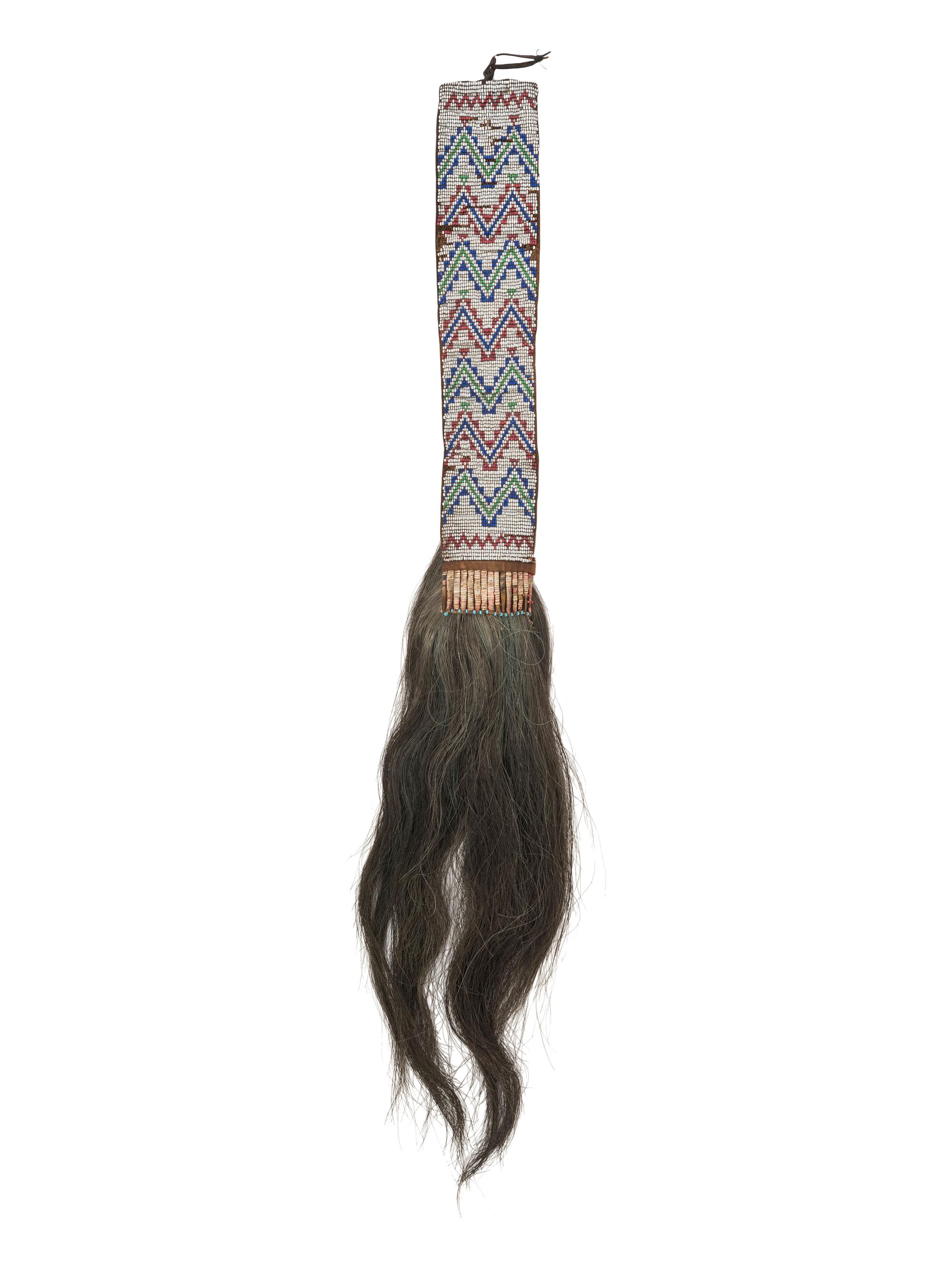 Eastern Plains Loom-Beaded Hair Drop