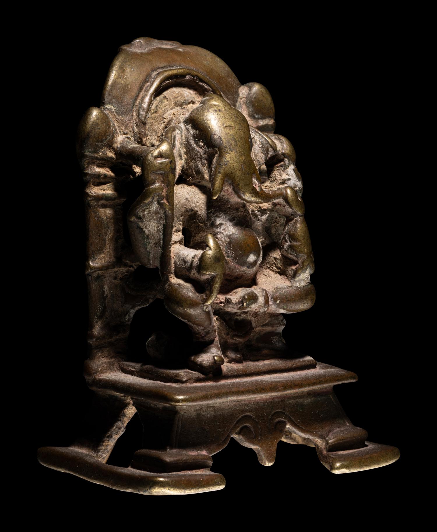 An Indian Brass Altar of Ganesha