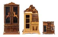 Three Display Cabinets Height 5 3/4 x width 3 1/8 x depth 1 1/2 inches. — Danny Rodriguez