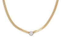 YELLOW GOLD AND DIAMOND NECKLACE