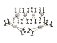 Six Silver-Plate Dish Crosses