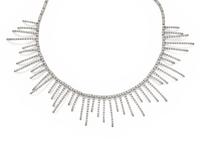 WHITE GOLD AND DIAMOND FRINGE NECKLACE