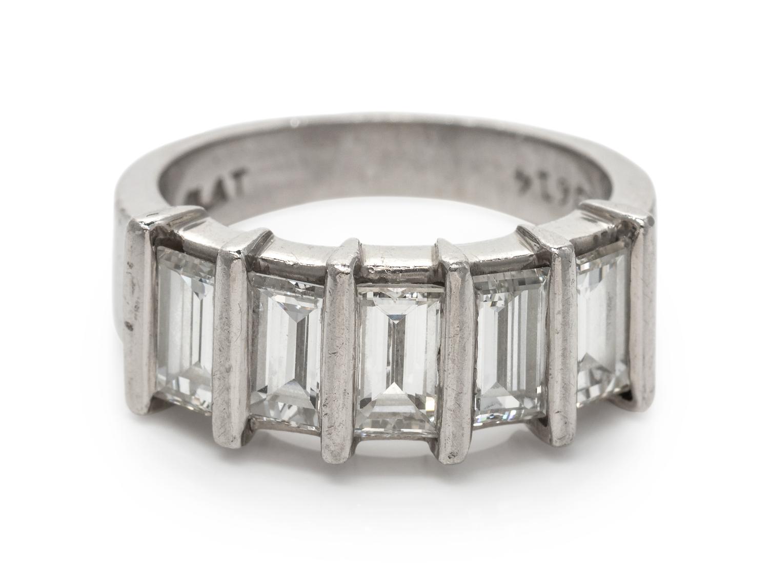 A Platinum and Diamond Ring,