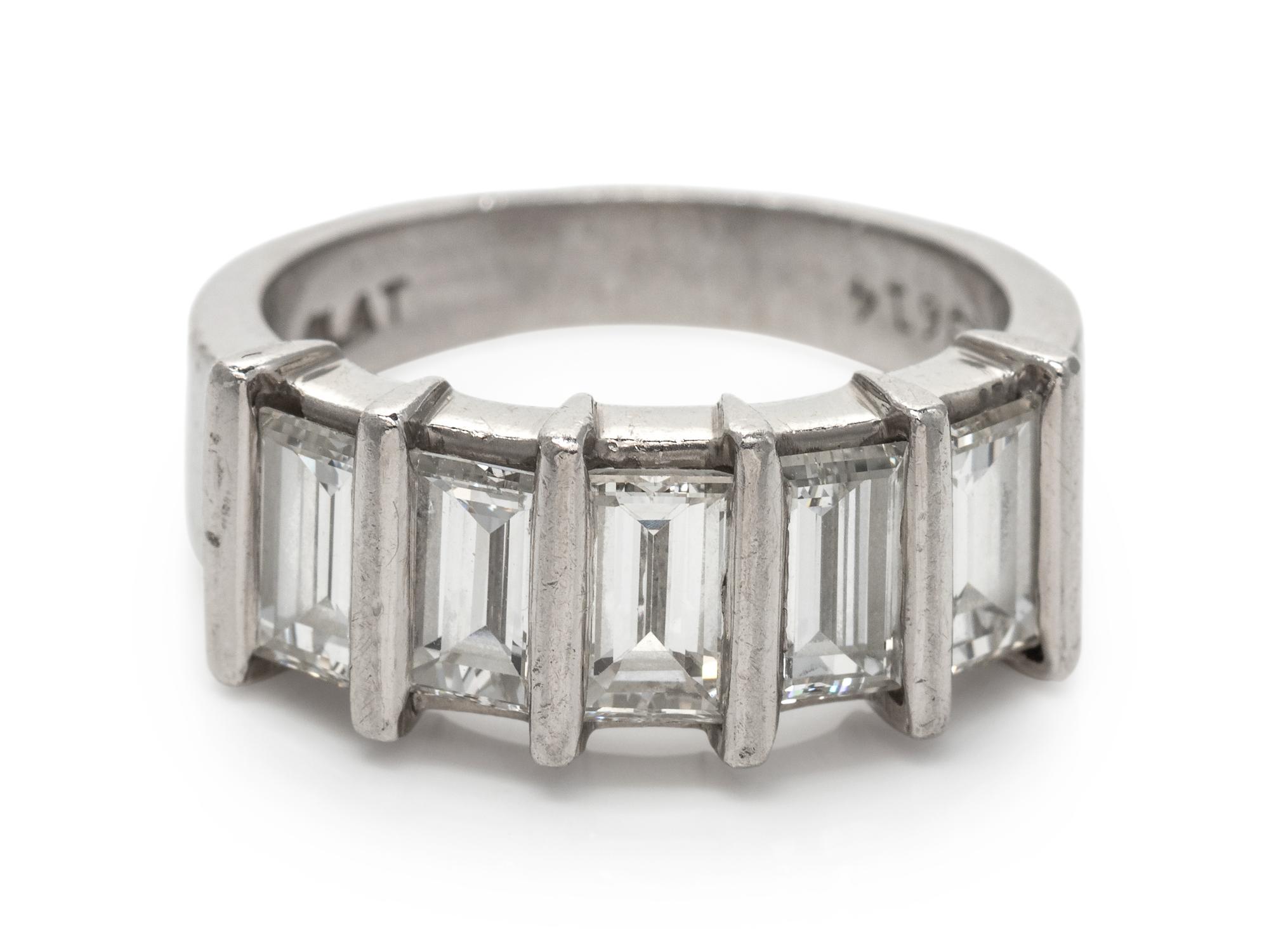 A Platinum and Diamond Ring,
