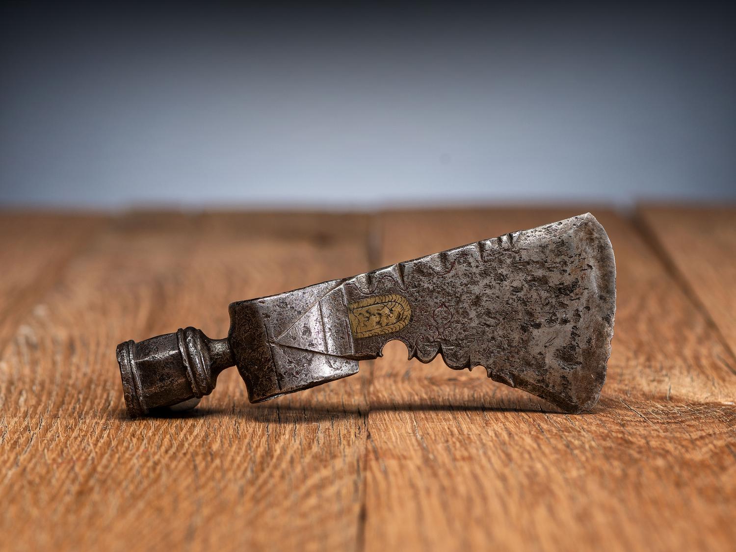 Eastern Pipe Tomahawk Blade, with Brass Inlay