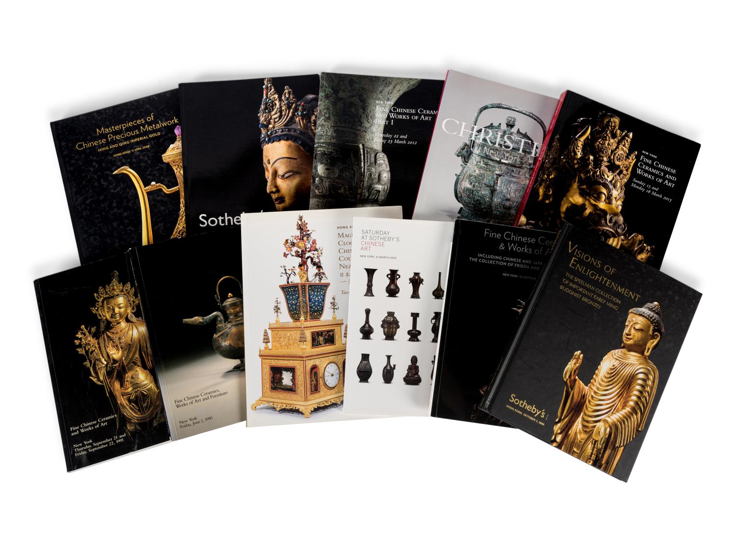 [CHINESE METALWORKS] A group of reference works and auction catalogues about Chinse bronzes, gold and silver wares