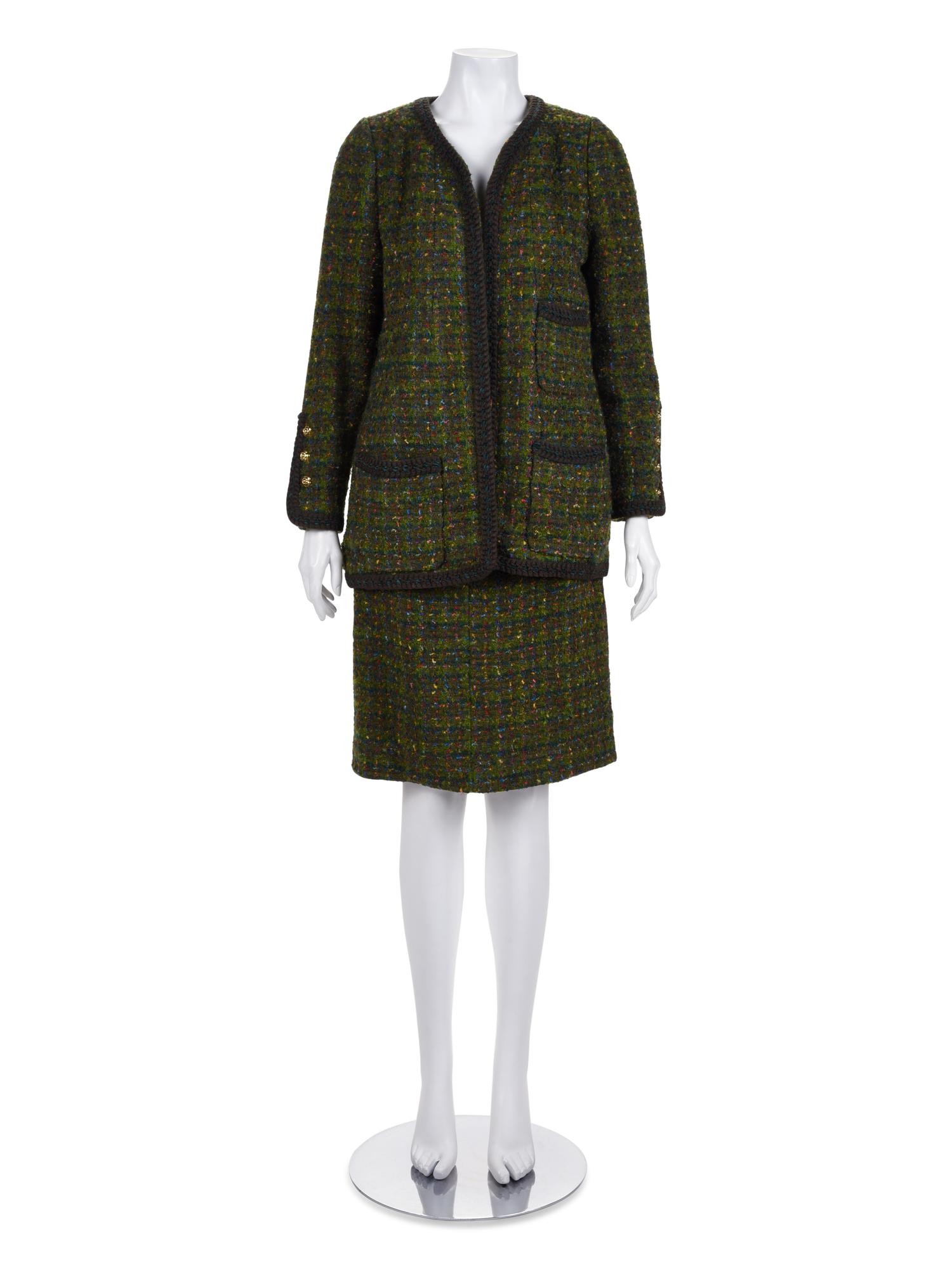 Chanel Two-Piece Tweed Skirt Suit, c.1984