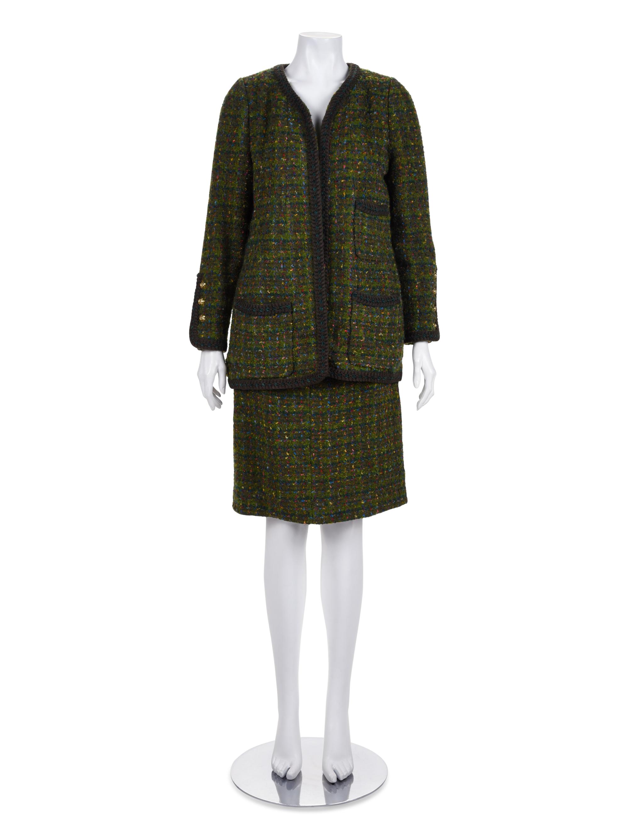 Chanel Two-Piece Tweed Skirt Suit, c.1984