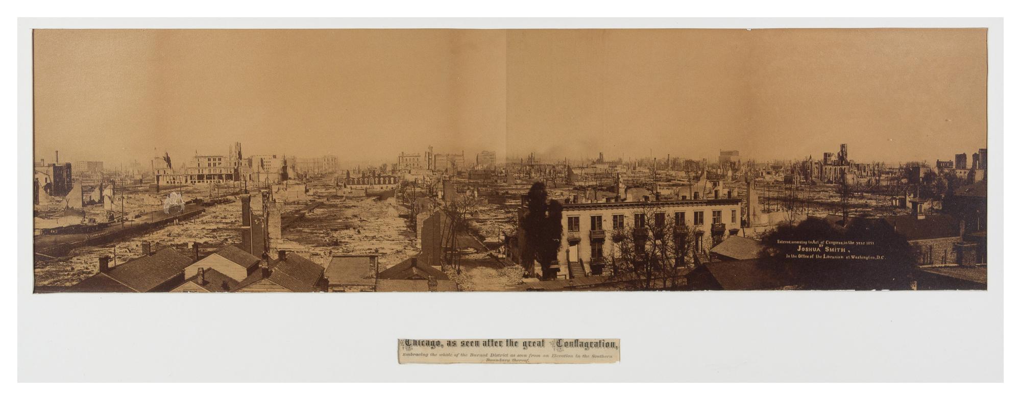 [CHICAGO FIRE]. SMITH, Joshua, photographer. Chicago, as seen after the Great Conflagration. [ca 1871].