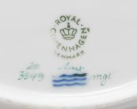 A Set of Twelve Royal Copenhagen Flora Danica Dinner Plates Diameter 10 inches. — 20TH CENTURY