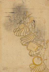 Three Indian Miniatures Depicting Women, 18th/19th Century 印度細密画三幅