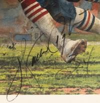 A Walter Payton Signed Autograph Merv Corning Print (Beckett Authentication Services Letter),