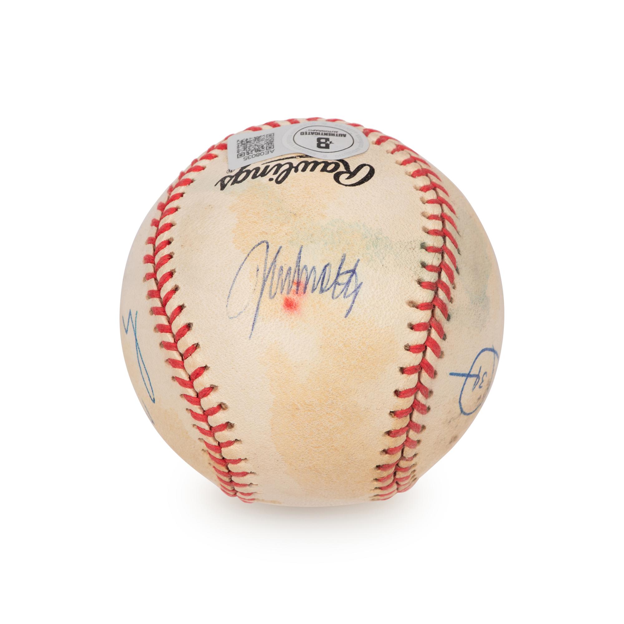 An Atlanta Braves Pitchers Signed Autograph Baseball (Beckett Authentication Services)