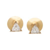 YELLOW GOLD AND DIAMOND EARRINGS