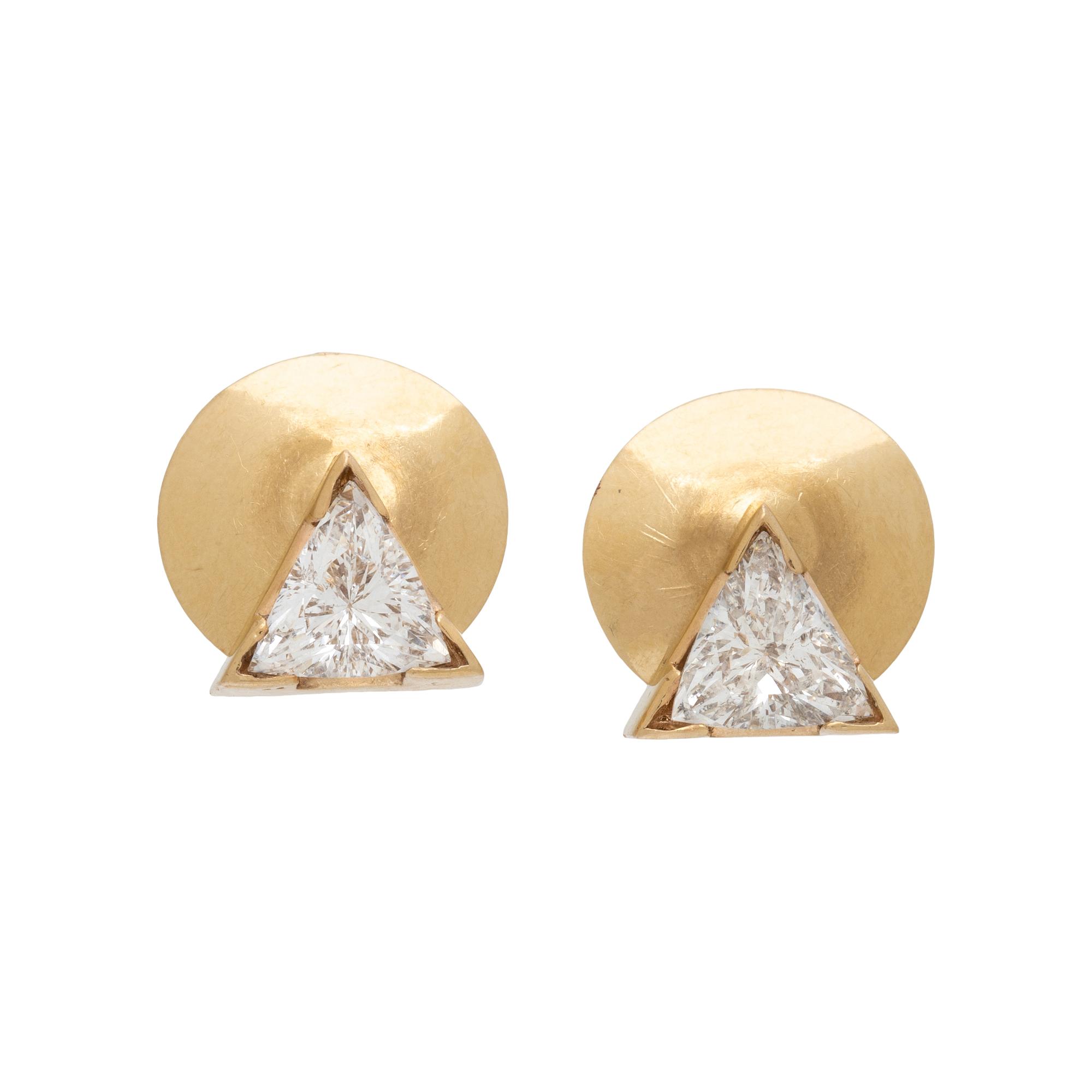 YELLOW GOLD AND DIAMOND EARRINGS