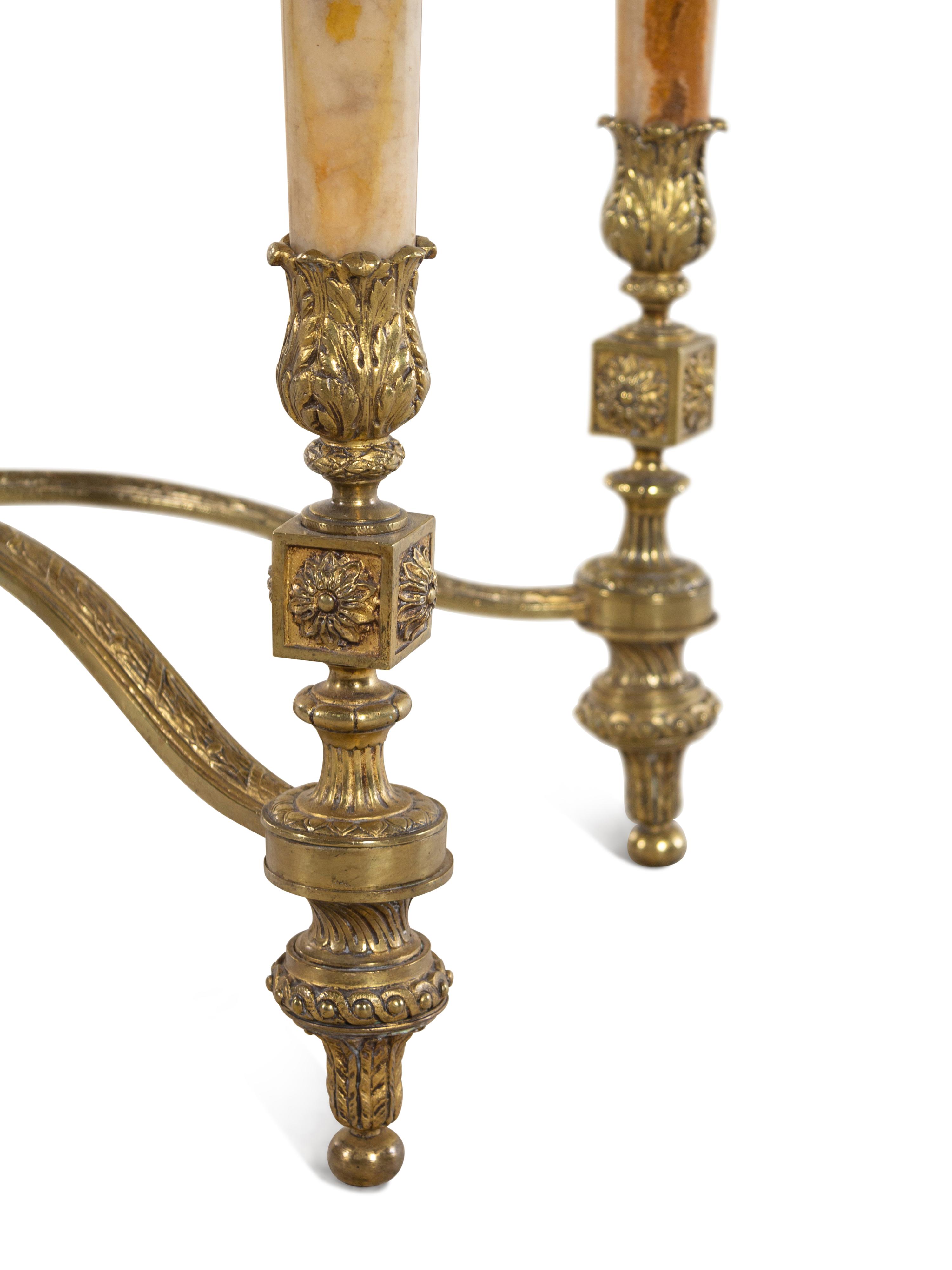 A French Onyx, Gilt Bronze and Champlevé Side Table
