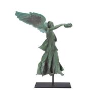 A Cast Bronze Figural Finial of an Angel