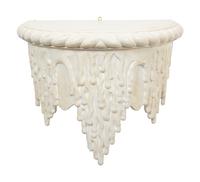 A Pair of White Painted Grotto Style Wall Brackets
