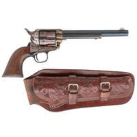 Restored 1st Generation 7.5" Colt Single Action Army .45 Colt Revolver with HH Heiser Tooled Holster